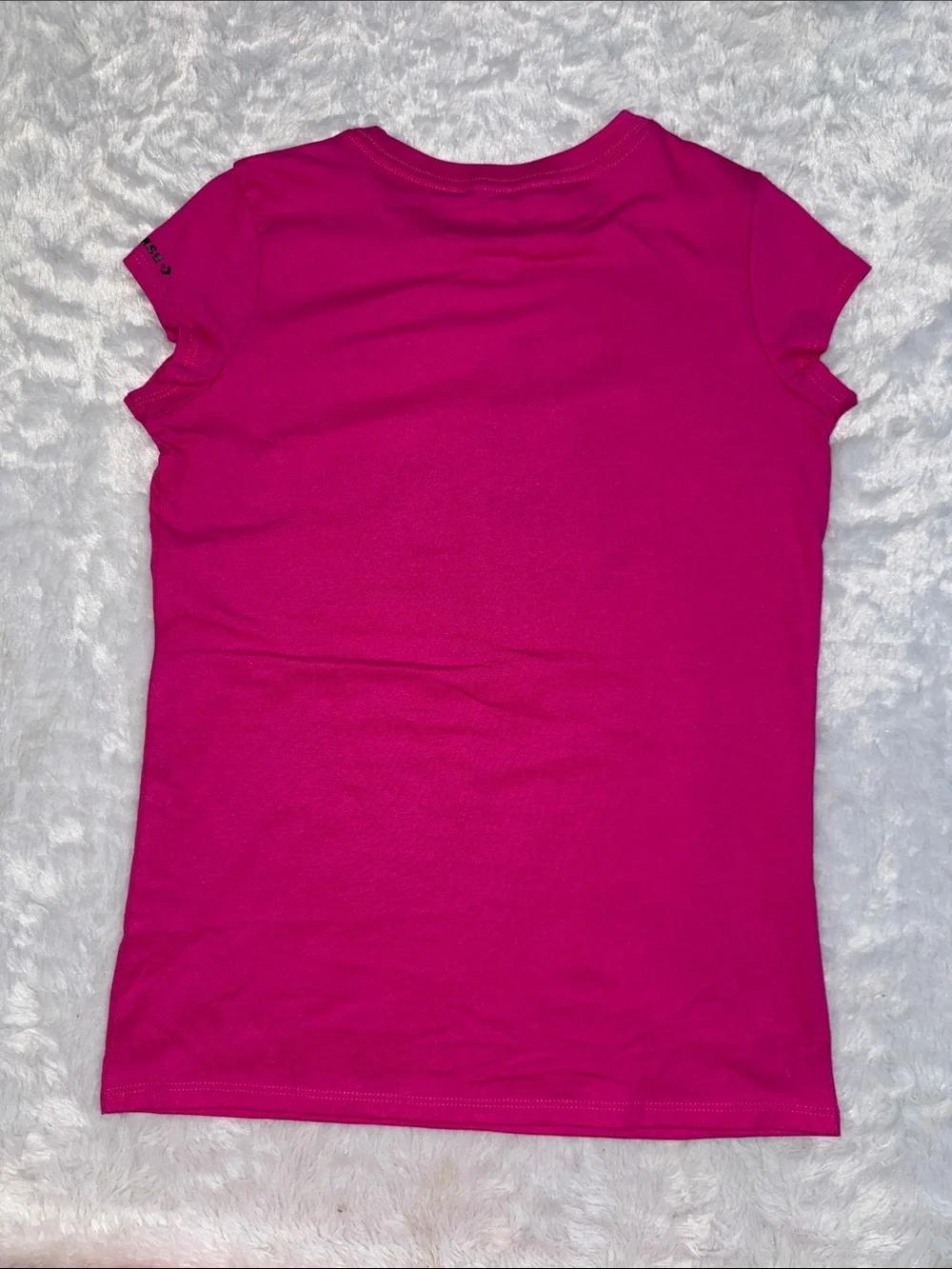 Converse Girls' Pink Short Sleeve Tee with Sneaker Graphic
